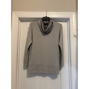 White House Black Market Sweatshirt Gray Tunic Pullover Cowl Long Sleeve Medium